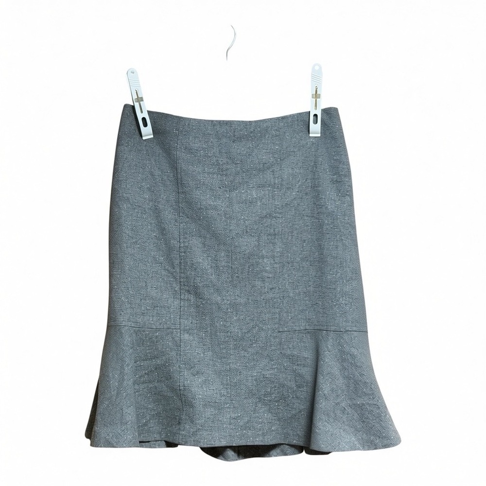 Banana Republic Wool Skirt SZ 0 Womens Flare Black Lined Back Zipper